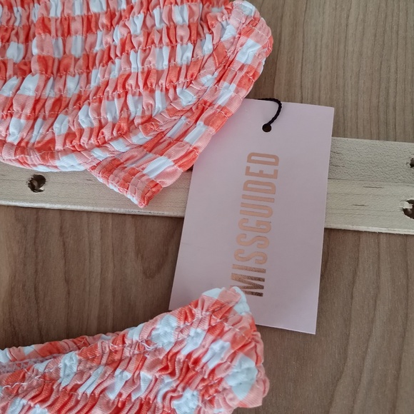 MISSGUIDED set:Crinkle boomerang underwire bikini top & bottoms - NWT (Size 8) - Picture 5 of 16